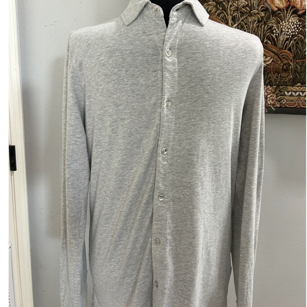 Oliver Button‎ Down Shirt Heather Gray Long Sleeve Menswear